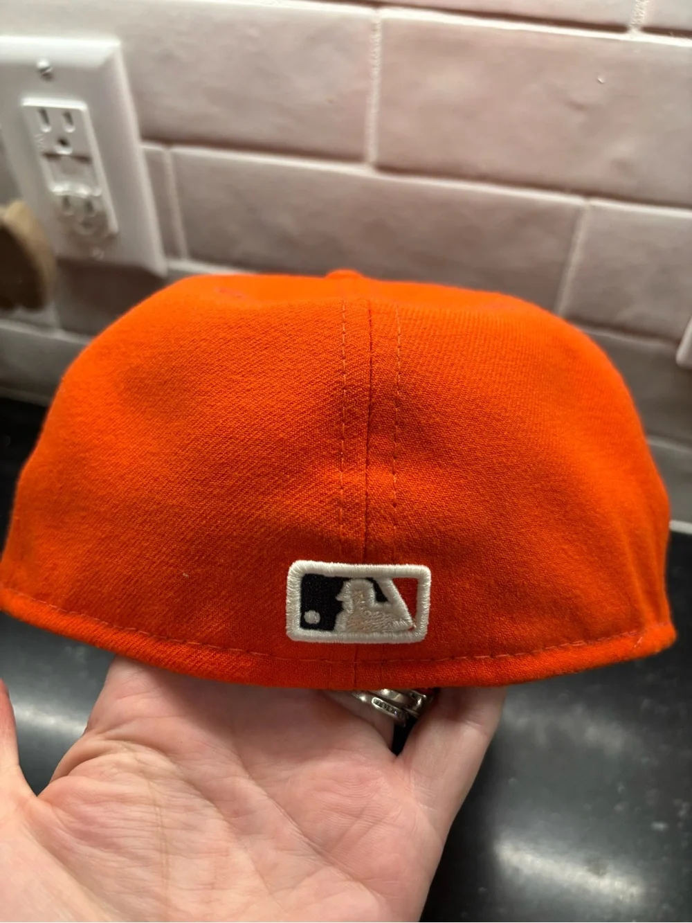 New Era 59FIFTY Houston Astros Size 7 1/8 Orange Fitted MLB On-Field Hat Basebal